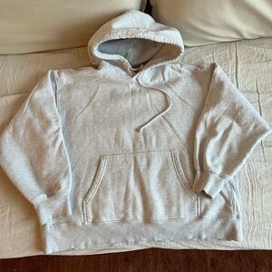 Aritzia Cozy AF TNA fleece sweater Large, light heather grey